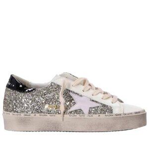 Golden Goose Hi Star Glitter Low Top Sneakers Silver Size EU 37 or US 6.5